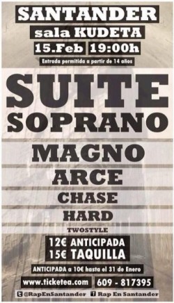 Suite Soprano, Magno, Arce, Chase y más en Santander