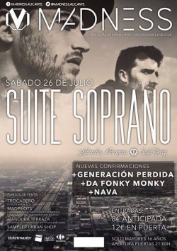 Suite Soprano, Nava, Generación Perdida y Da Fonky Monky en San Juan Playa