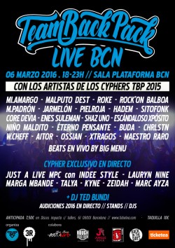 Teambackpack live en Barcelona