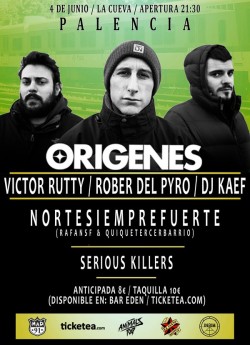 Victor Rutty, Rober del Pyro, Dj Kaef y Nortesiemprefuerte en Palencia